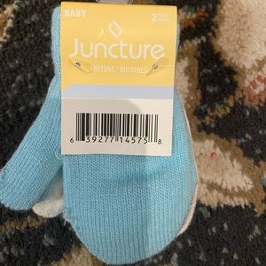 Baby mitten 2 pack and ear muff bear set NWT